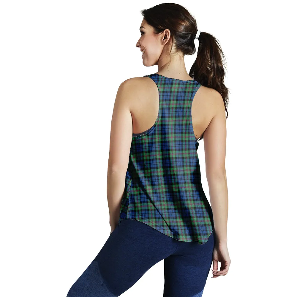 Baird Ancient Tartan Women Racerback Tanks with Family Crest