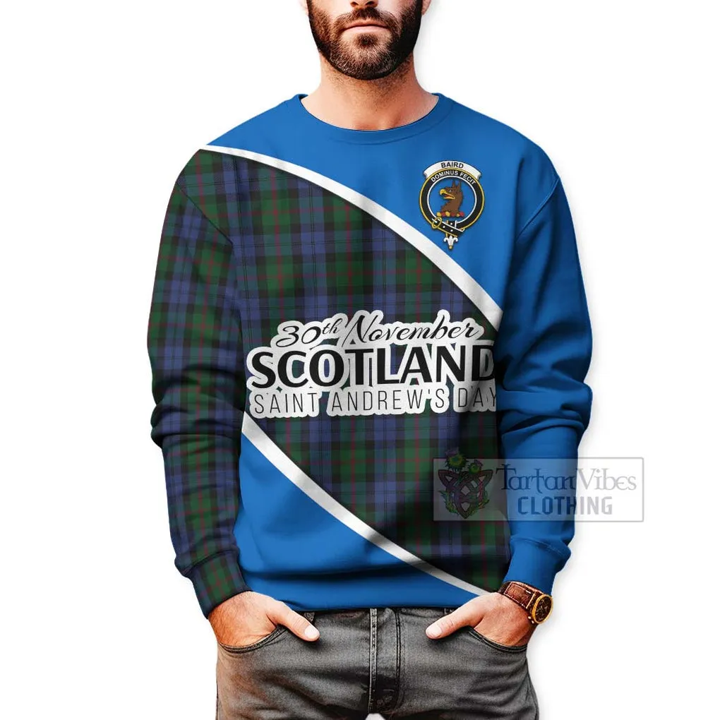 Baird Family Crest Tartan Sweatshirt Celebrate Saint Andrew's Day in Style