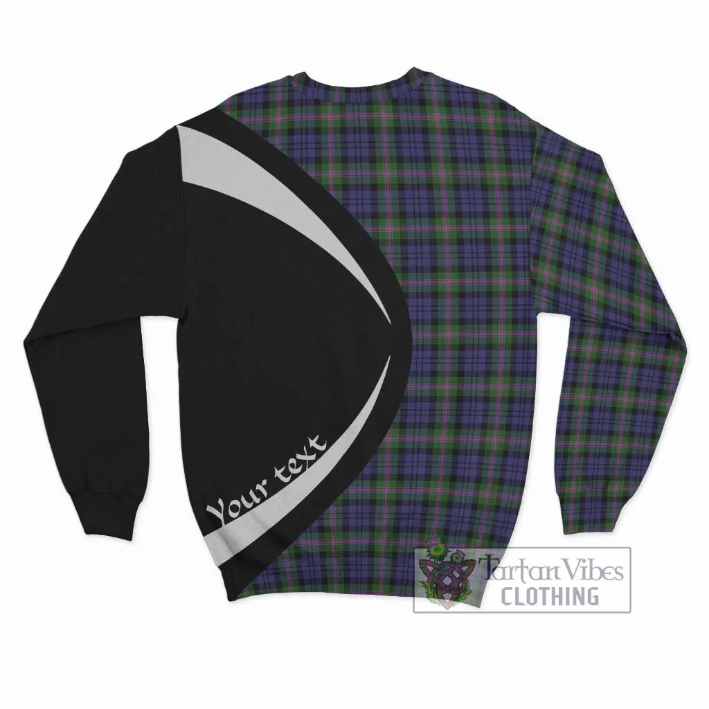 Baird Modern Tartan Sweatshirt with Family Crest Circle Style