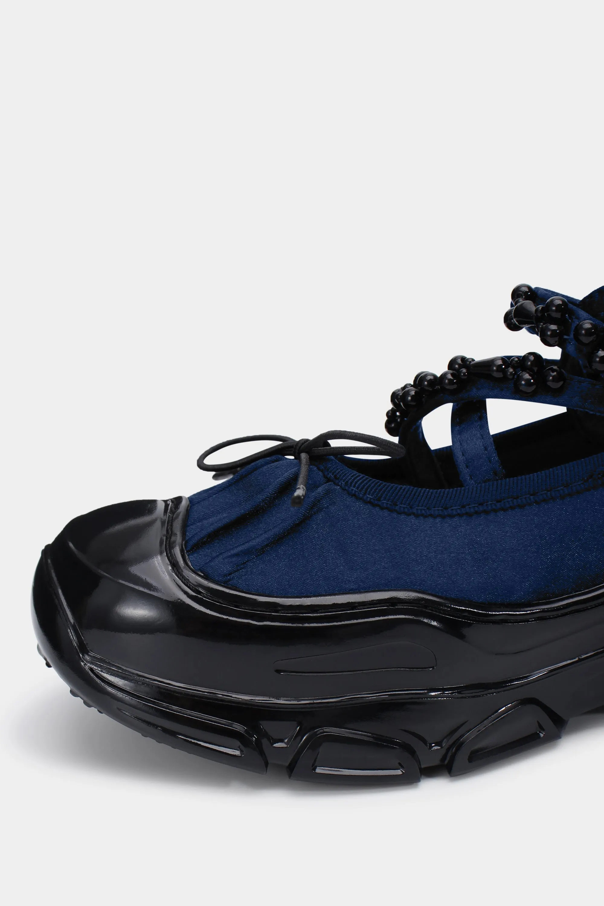 Ballet Sneakers - Navy Blue with Pearls