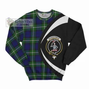 Bannerman Tartan Sweatshirt with Family Crest Circle Style