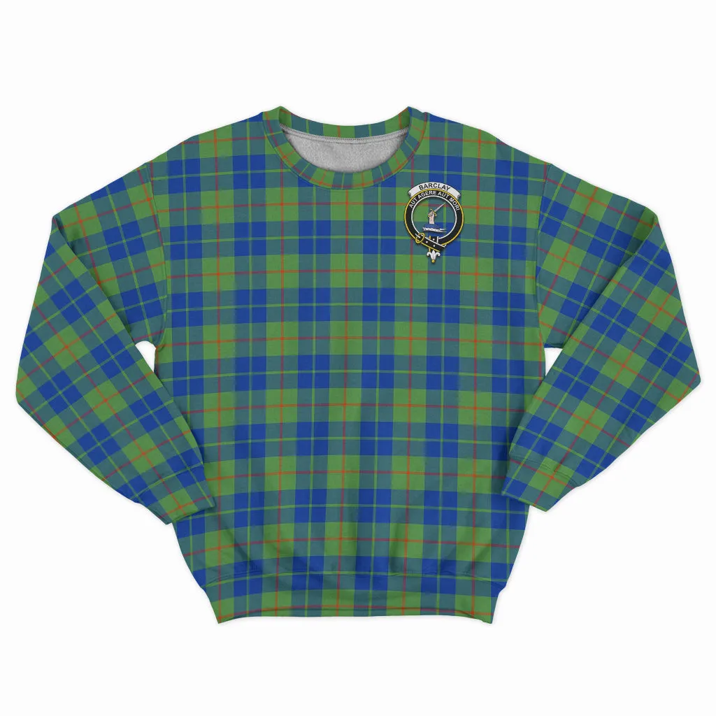 Barclay Hunting Ancient Tartan Sweatshirt with Family Crest