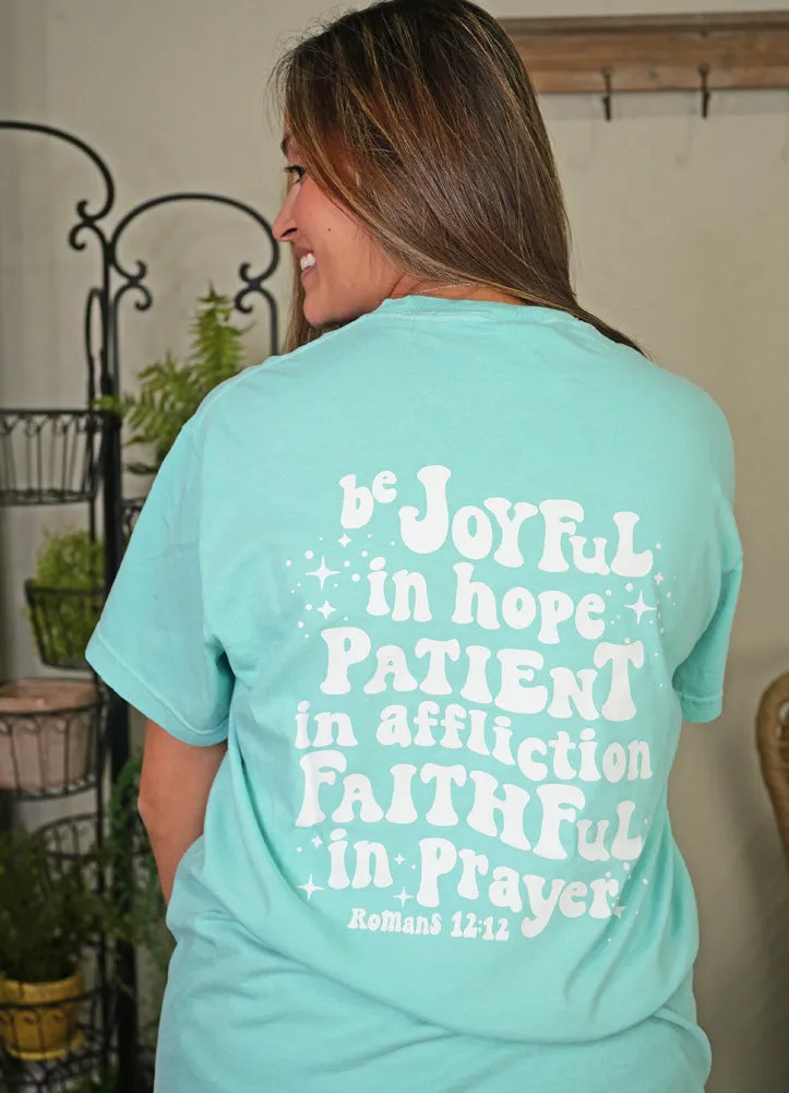 Be Joyful Tee inBlue by The Purple Pineapple Co.