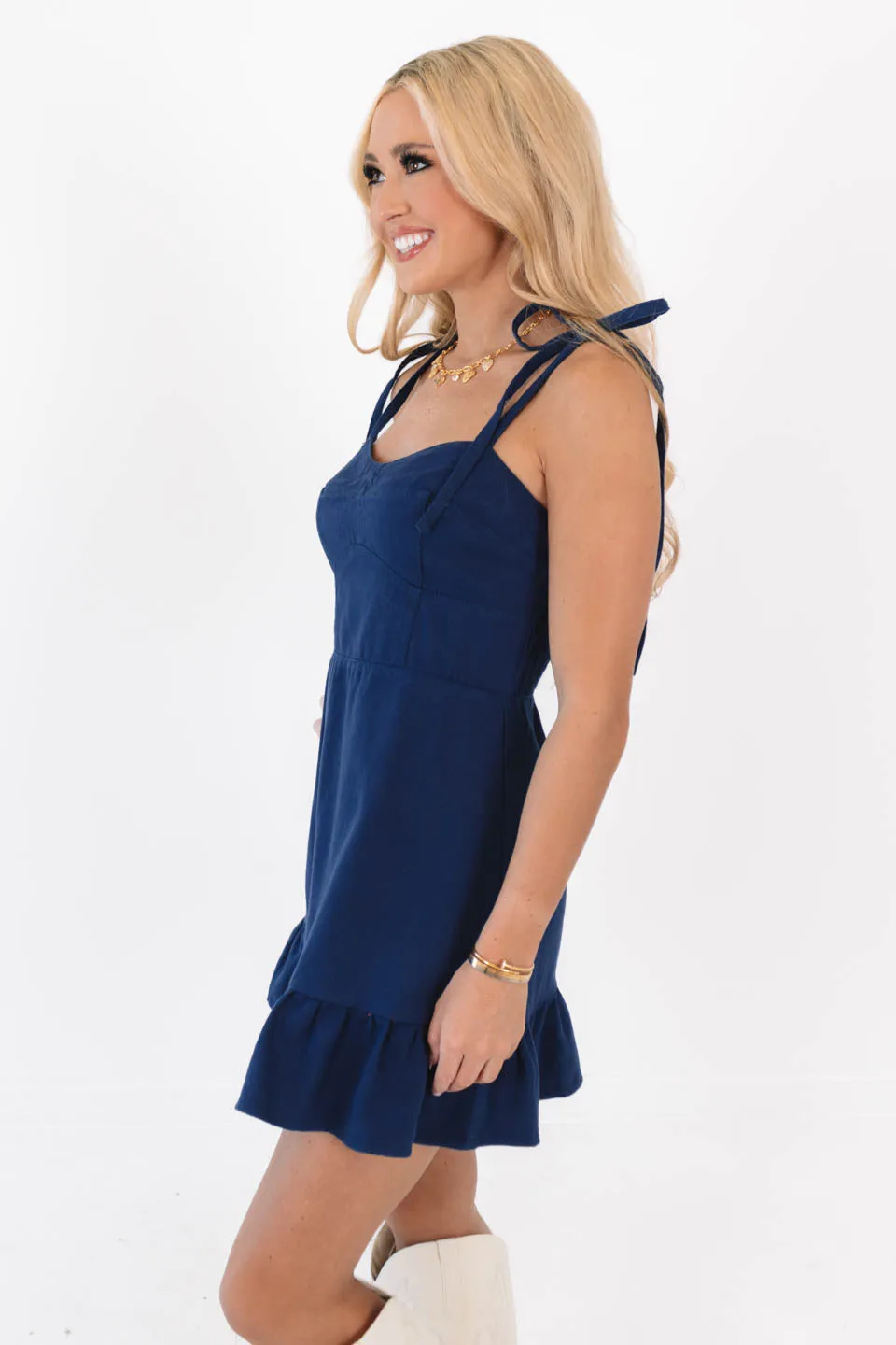 Biggest Fan Dress - Navy