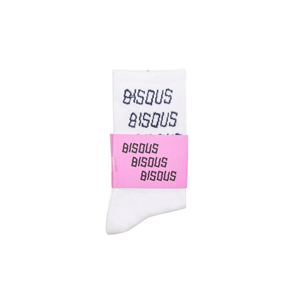 Bisous x 3 Socks (White/Navy)