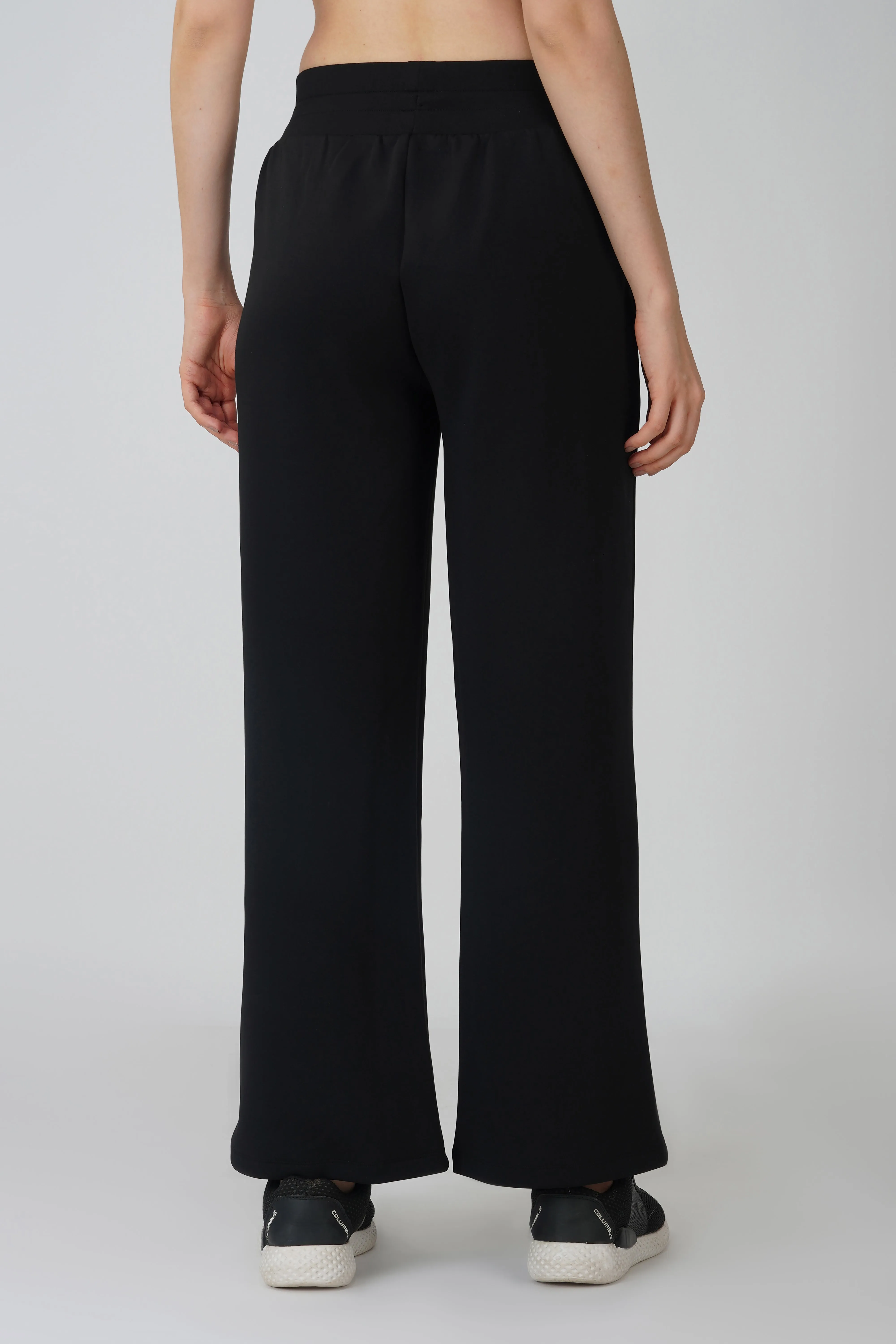 Black Relaxed Wide Leg Trousers