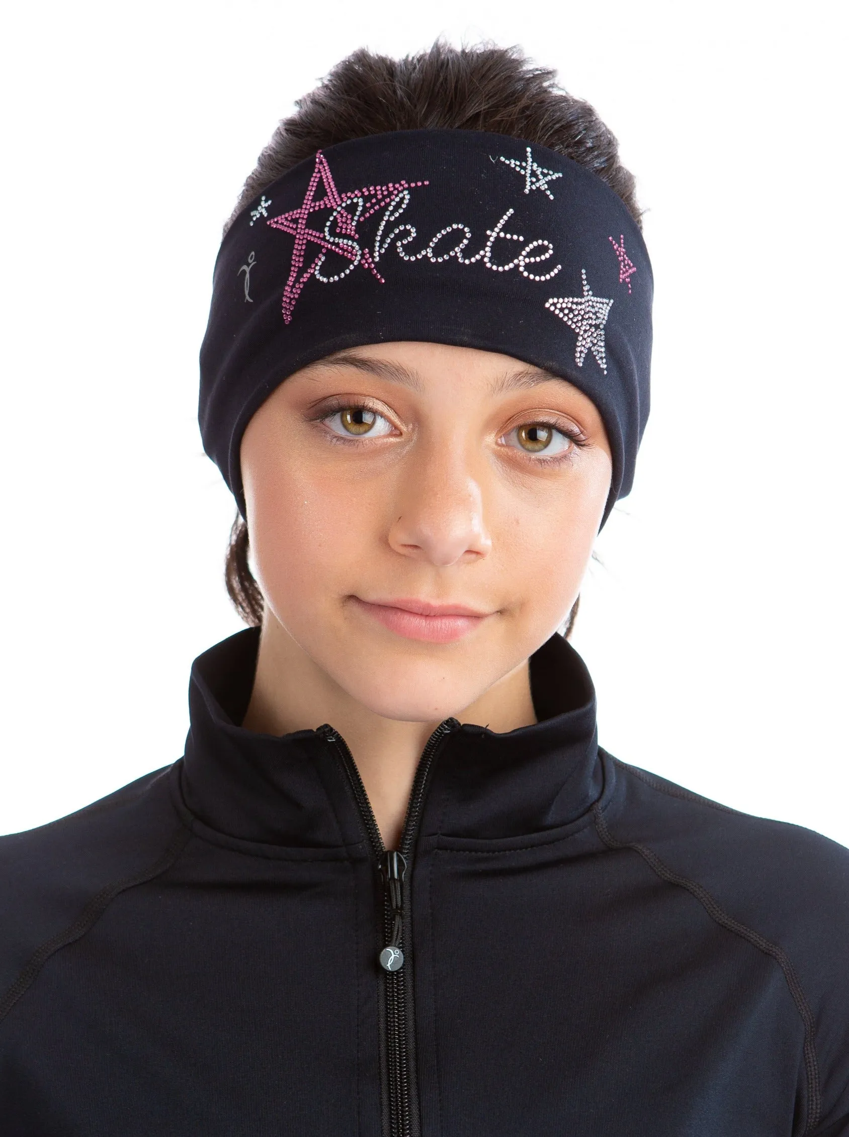 Black Skate Like a Star Headband - Pink