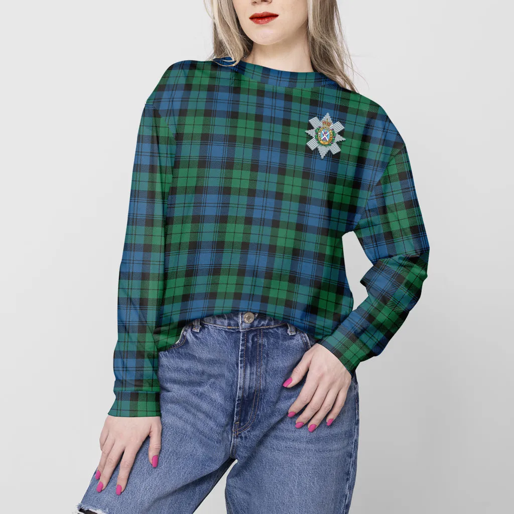 Black Watch Ancient Tartan Sweatshirt with Family Crest