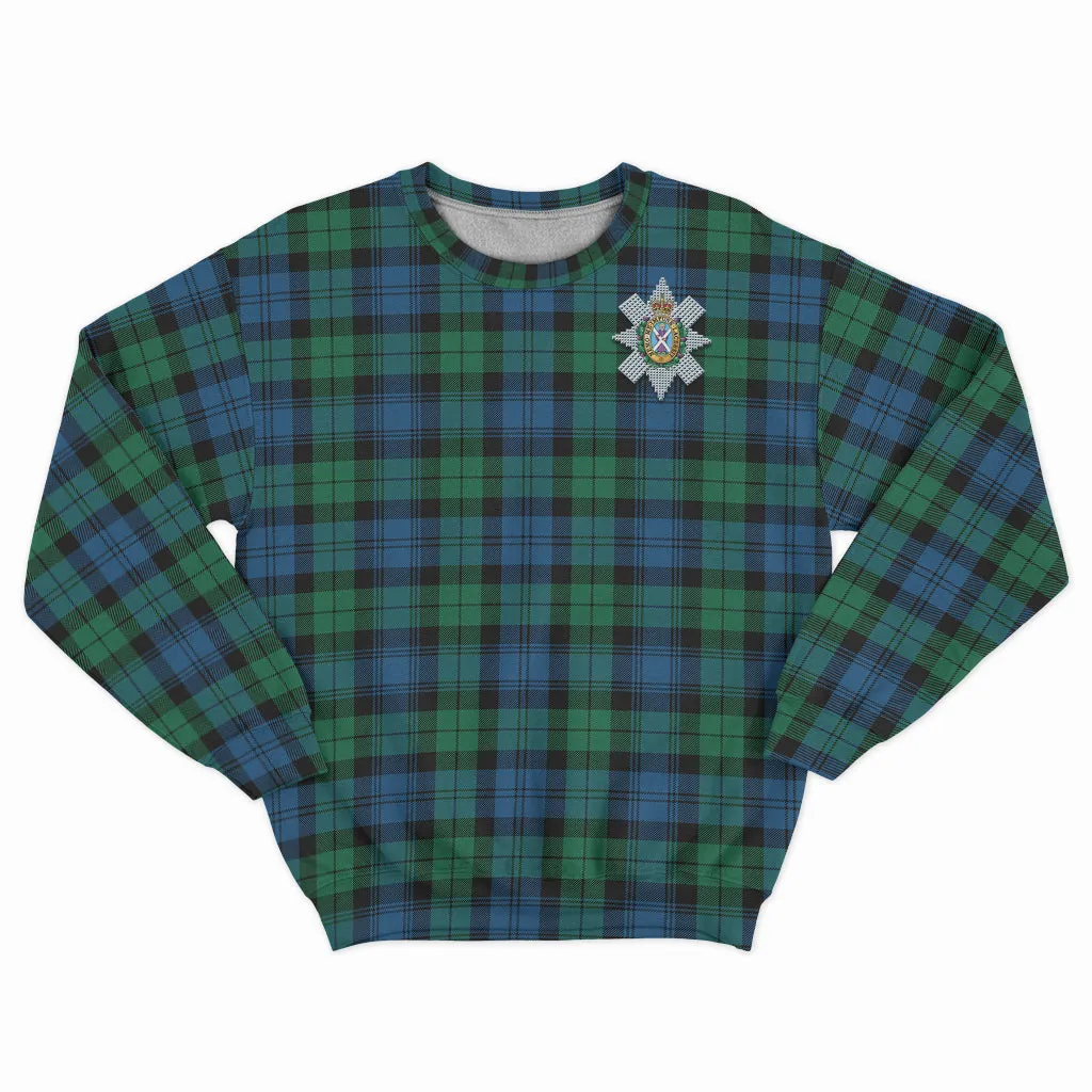 Black Watch Ancient Tartan Sweatshirt with Family Crest