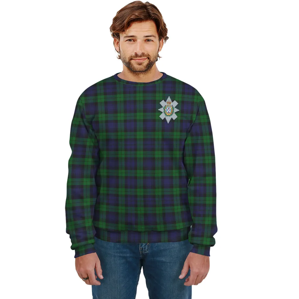 Black Watch Tartan Sweatshirt with Family Crest