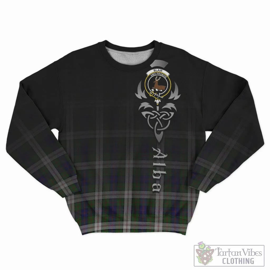 Blair Dress Tartan Sweatshirt Featuring Alba Gu Brath Family Crest Celtic Inspired