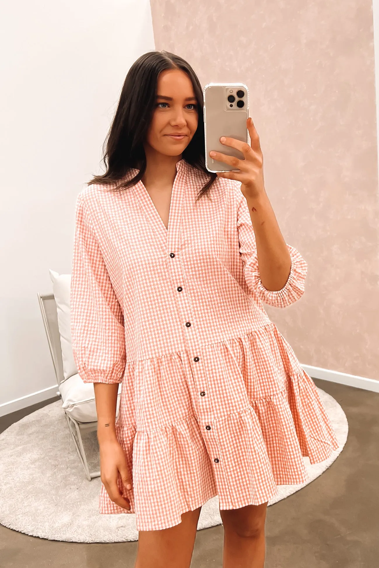 Boneca Mini Dress Pink Check