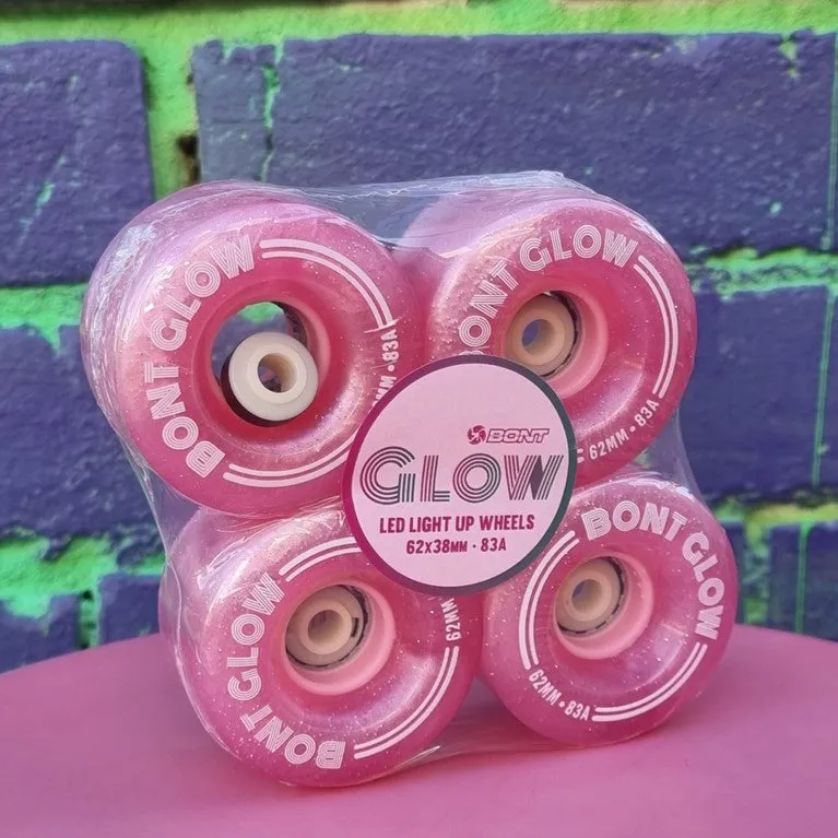 Bont Light Up Glow Cherry Blossom Wheels 83A - 4 pack