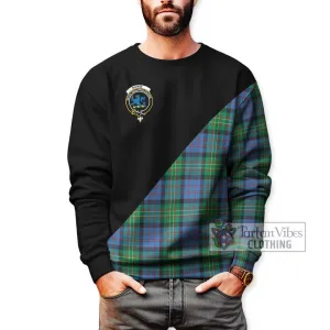 Bowie Ancient Tartan Sweatshirt with Family Crest and Military Logo Style