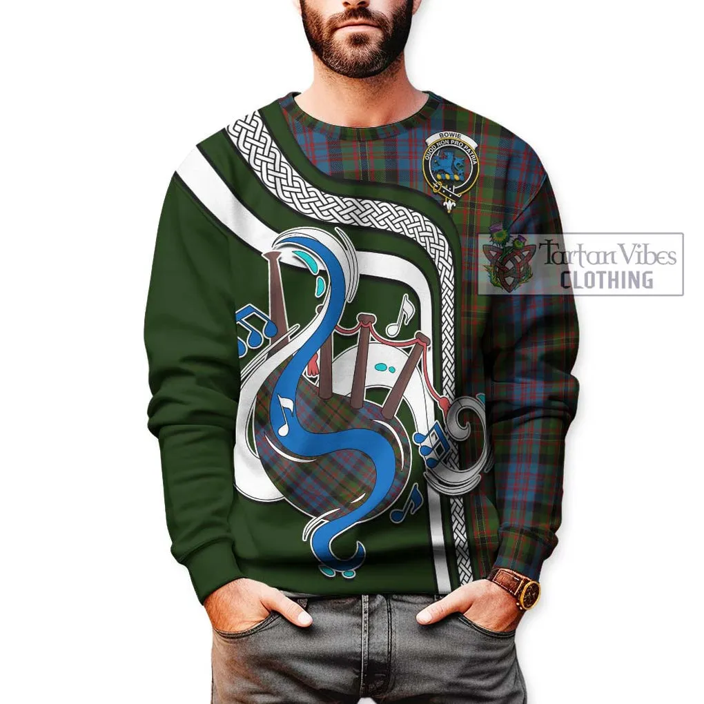 Bowie Tartan Sweatshirt with Epic Bagpipe Style