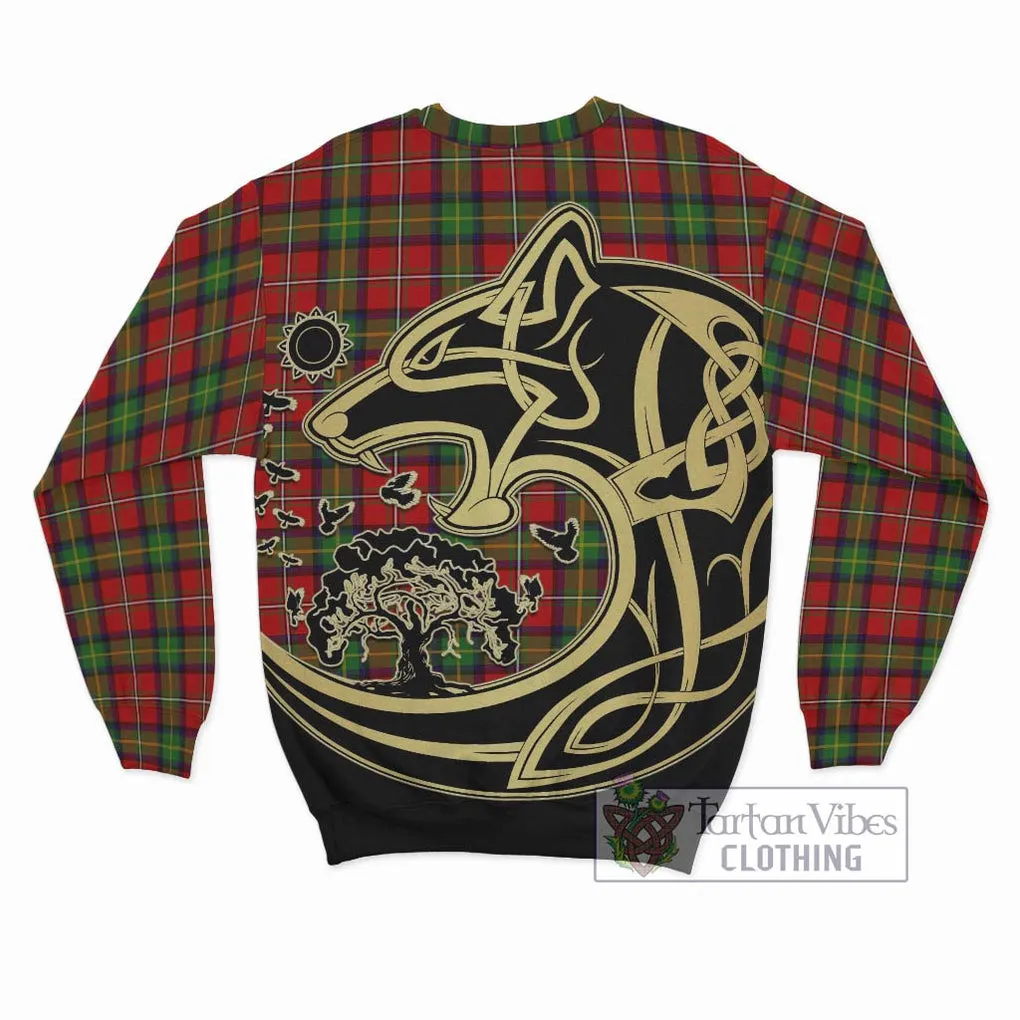 Boyd Tartan Sweatshirt with Family Crest Celtic Wolf Style