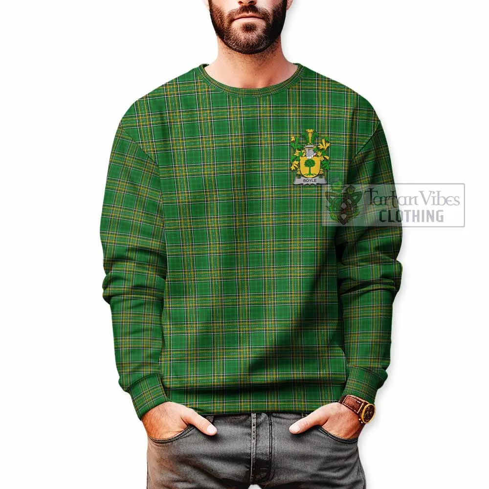 Boyle Irish Clan Tartan Sweatshirt with Coat of Arms