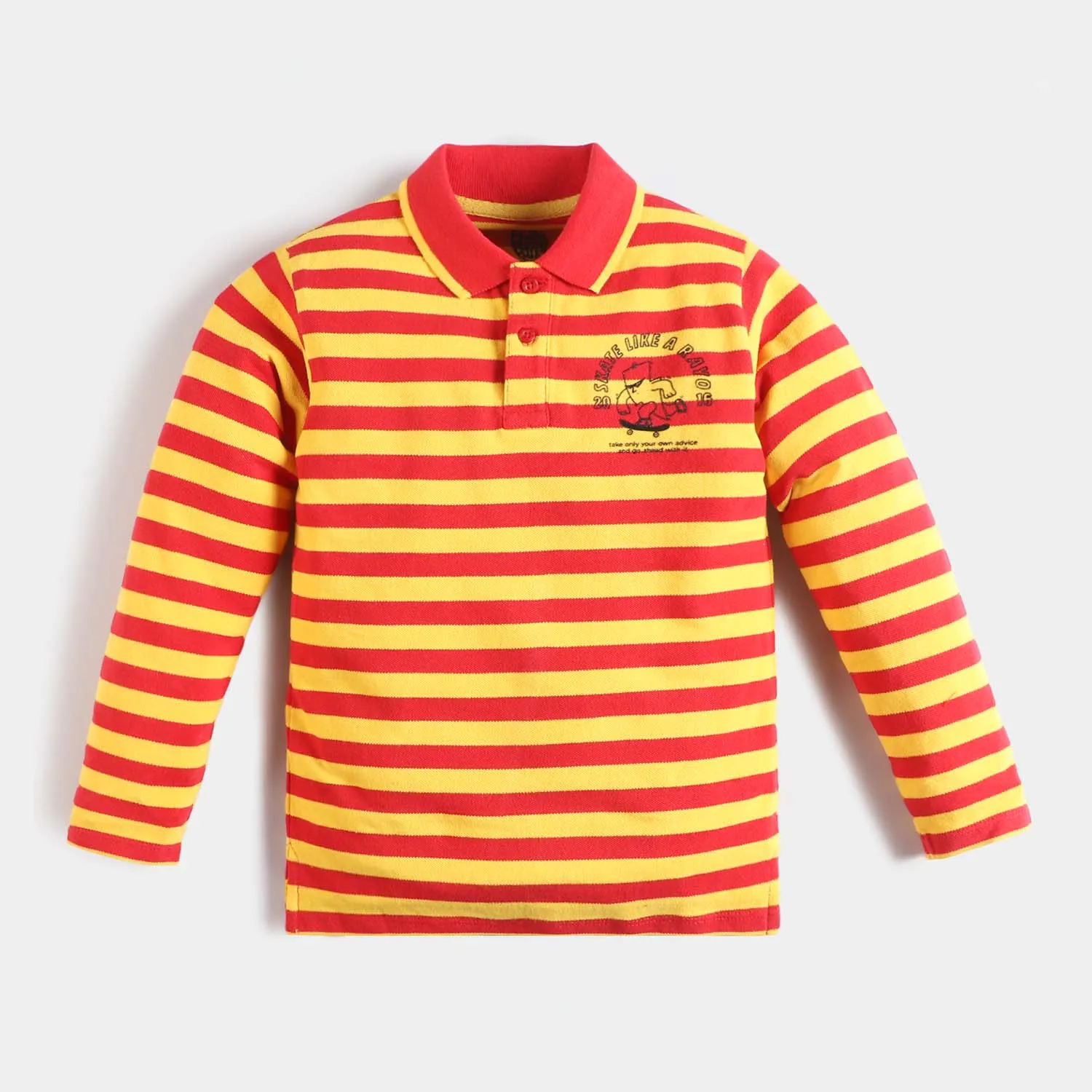 Boys Cotton Polo T-Shirt Skate - Stripes