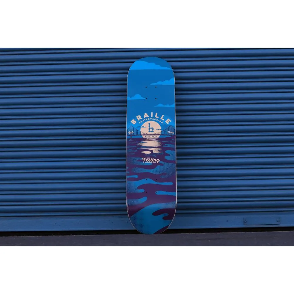 Braille Reimagined Classics: Bay Blue Skateboard Deck