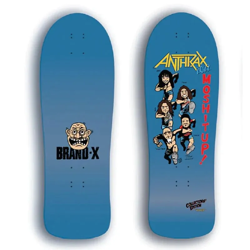 Brand-X Anthrax 2022 Collectors Edition 10" x 30" Shaped (Hand Screened) Skateboard Deck