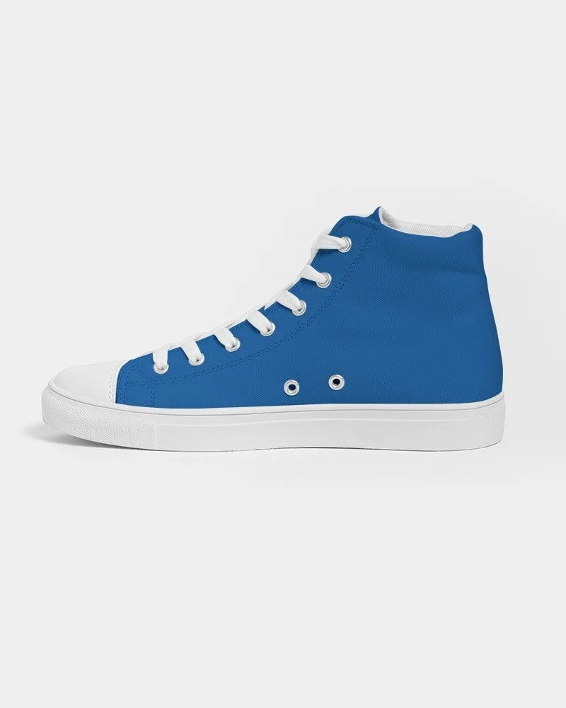 Bright Blue Men's High-top Canvas Sneakers | Men's | Bright Pure Blue | C100M75Y0K0