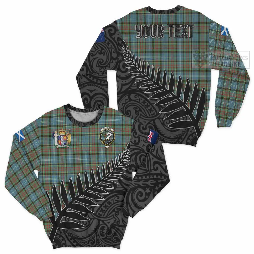 Brisbane Crest Tartan Sweatshirt with New Zealand Silver Fern Half Style