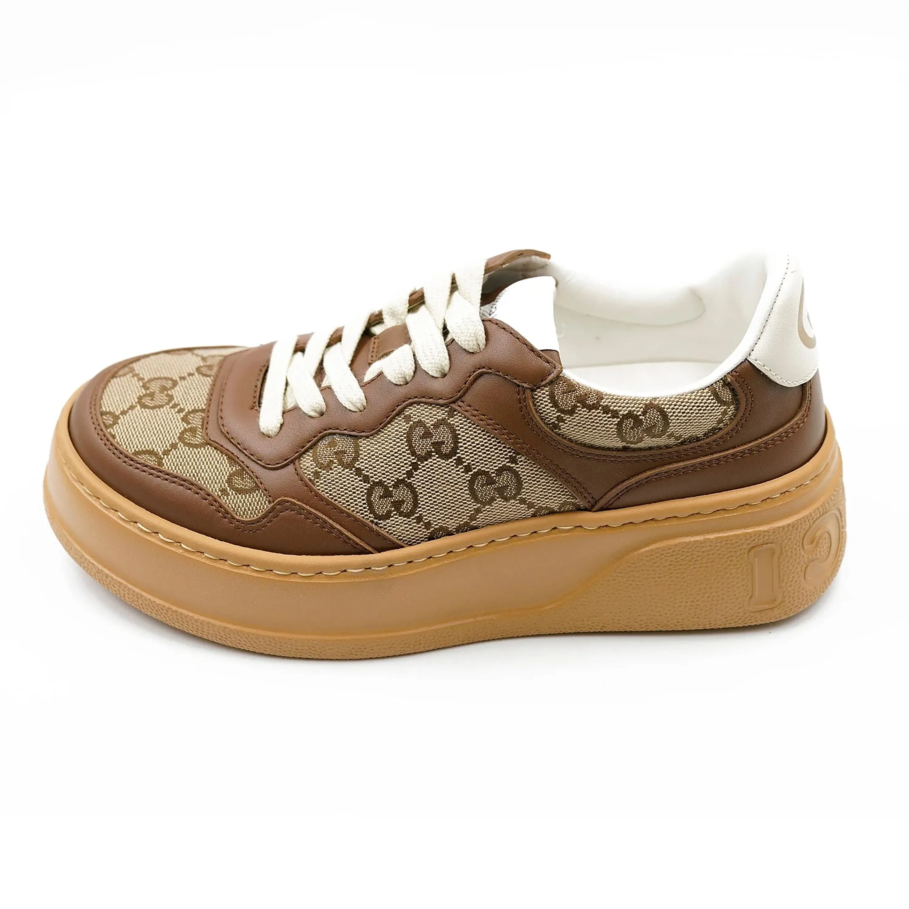 Brown GG Canvas Sneakers 36