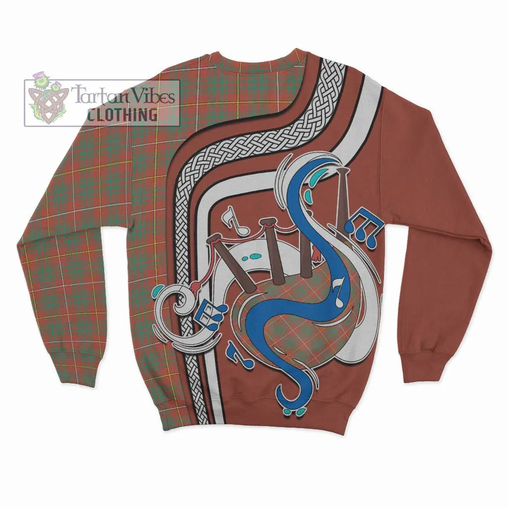 Bruce Ancient Tartan Sweatshirt with Epic Bagpipe Style