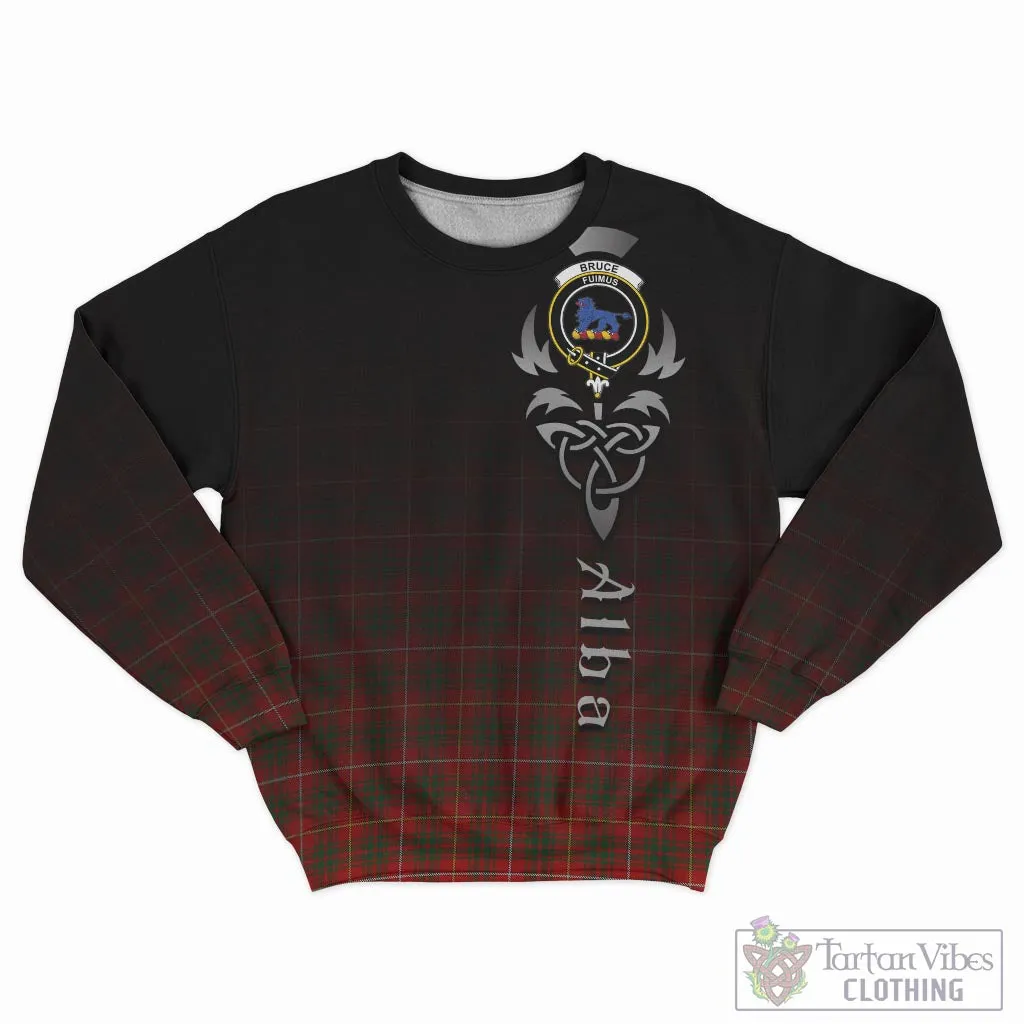 Bruce Tartan Sweatshirt Featuring Alba Gu Brath Family Crest Celtic Inspired