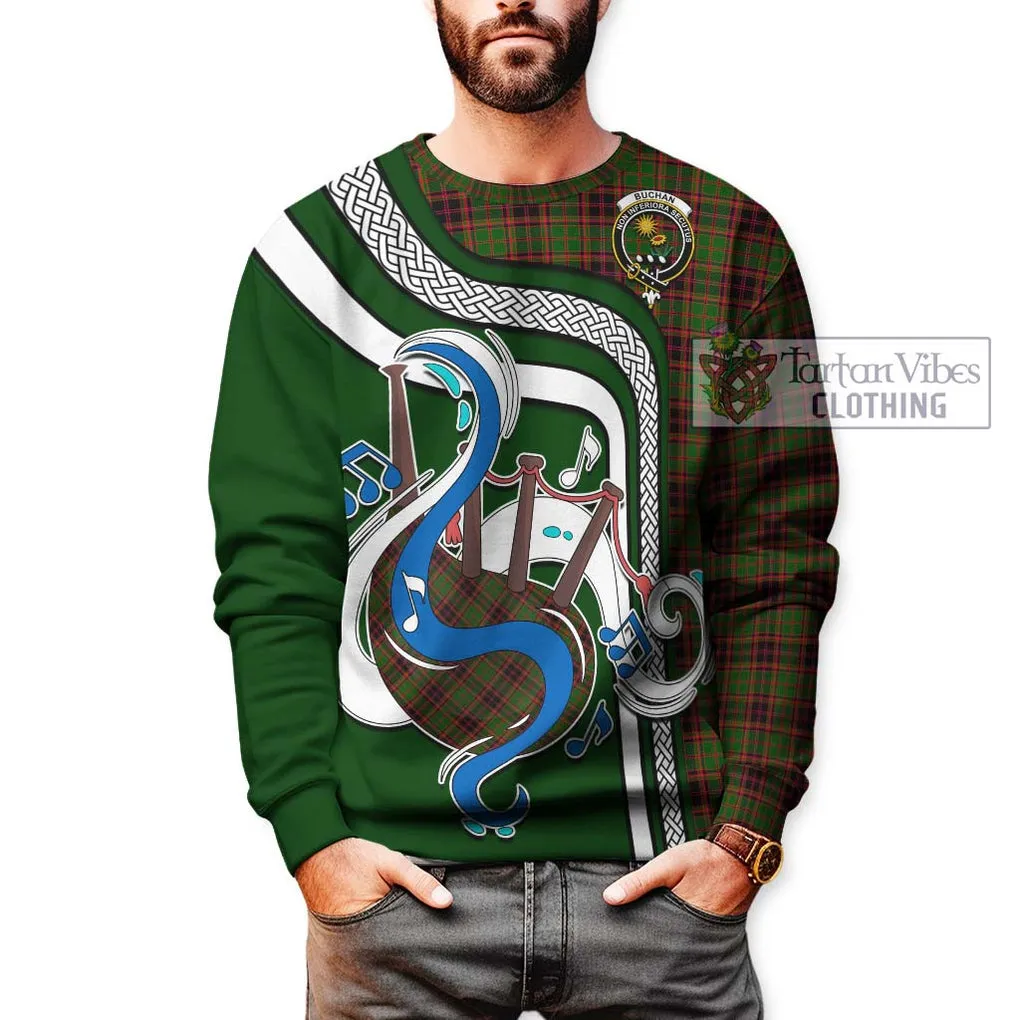 Buchan Tartan Sweatshirt with Epic Bagpipe Style