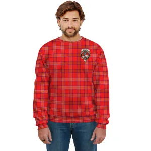 Burnett Modern Tartan Sweatshirt with Family Crest