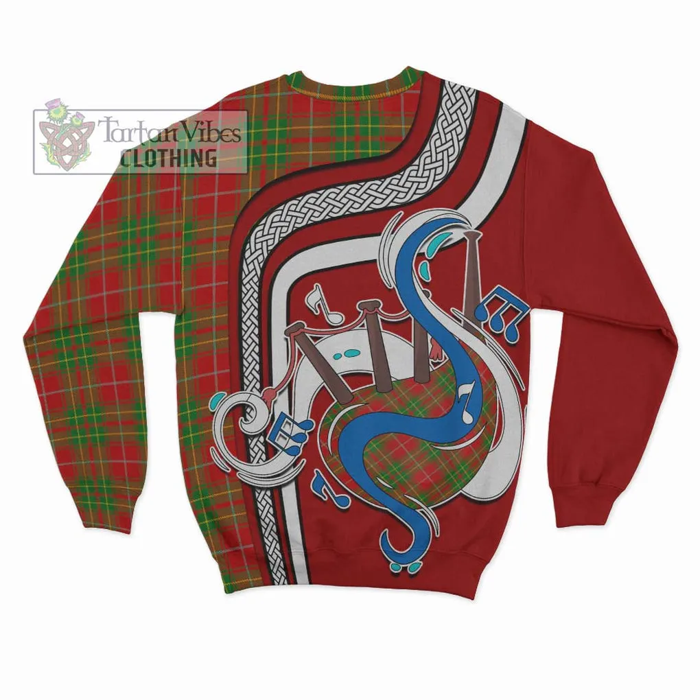 Burnett Tartan Sweatshirt with Epic Bagpipe Style