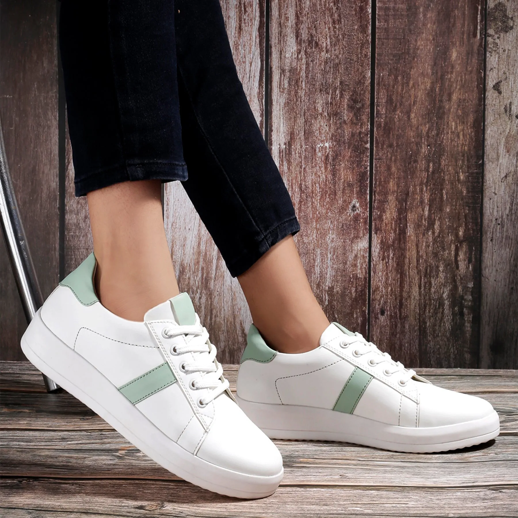 Bxxy Casual Sneaker Lace up Shoes For Women