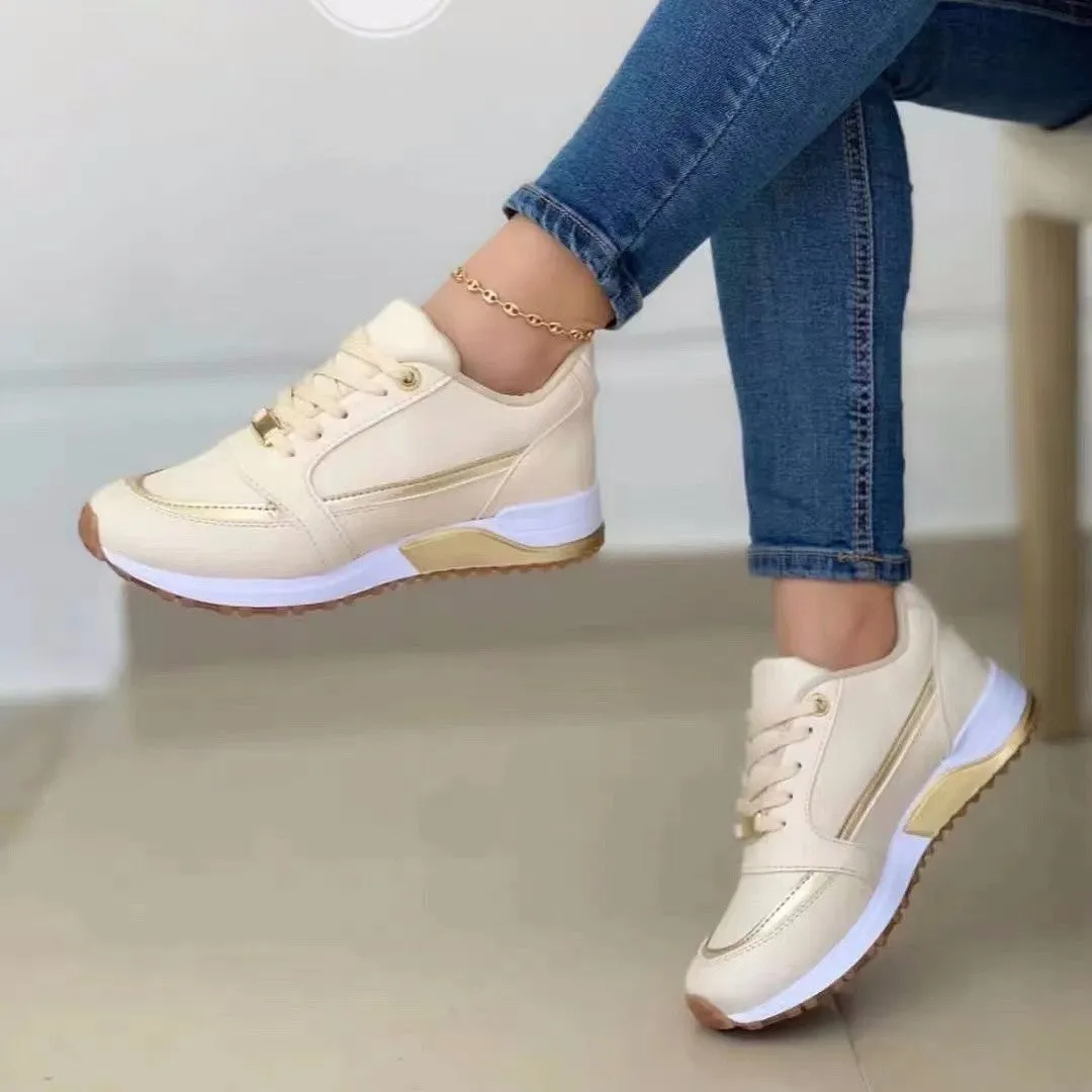 Casual Lace-up Shallow Round Toe Sports Sneakers