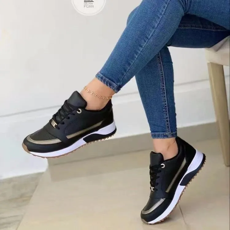 Casual Lace-up Shallow Round Toe Sports Sneakers