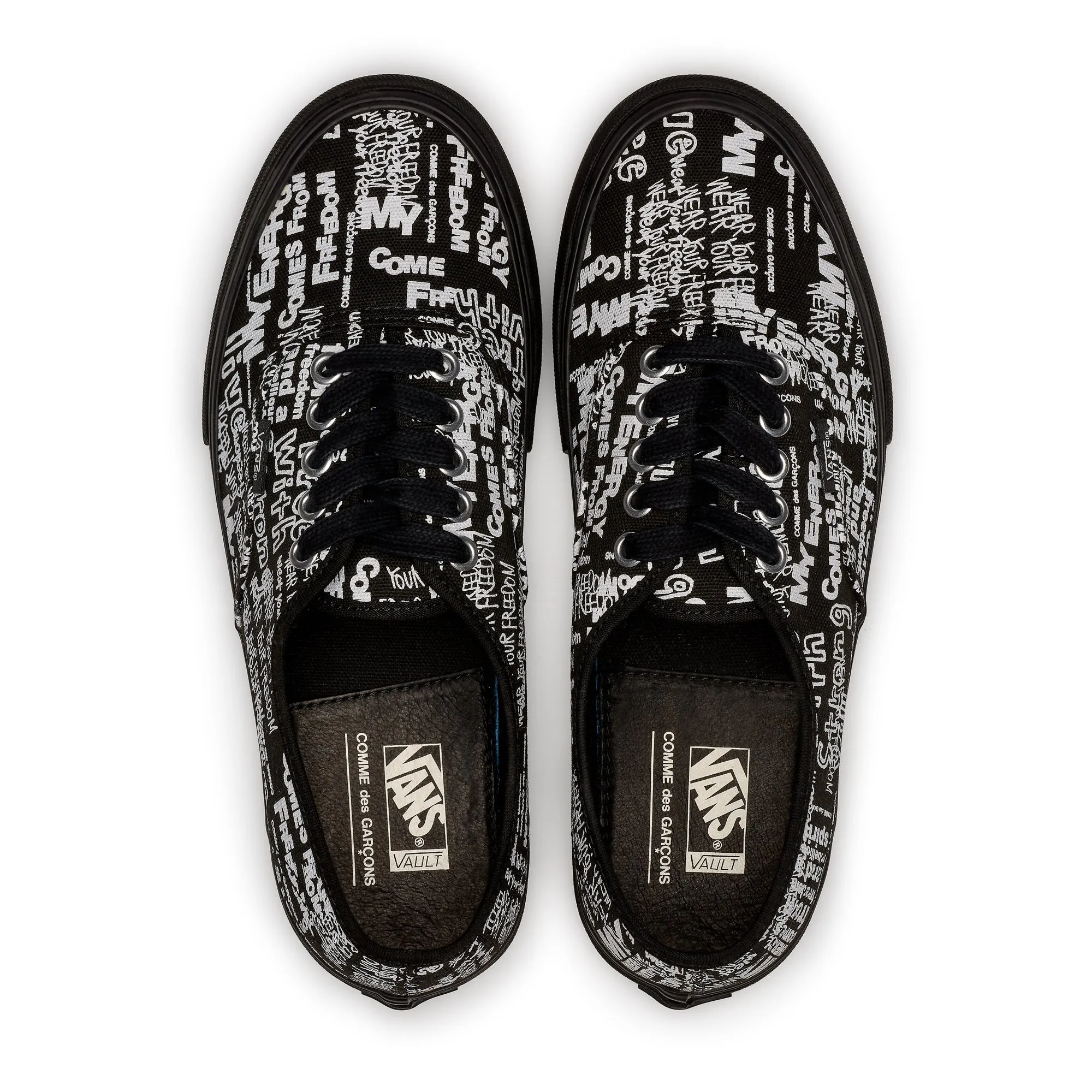 CDG Originals - Message Vans UA Authentic Sneakers - (Black)