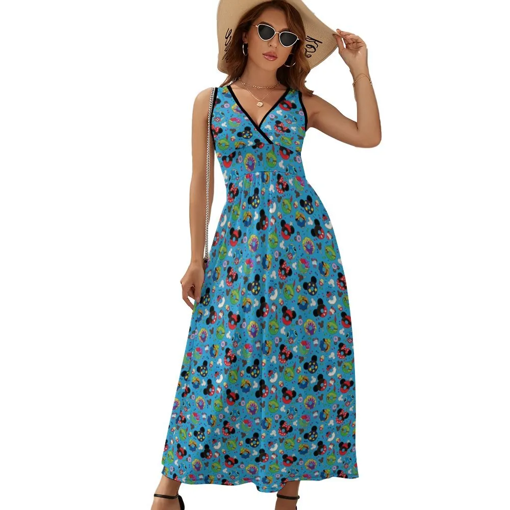 Character Donuts Women's Long Sleeveless Dress