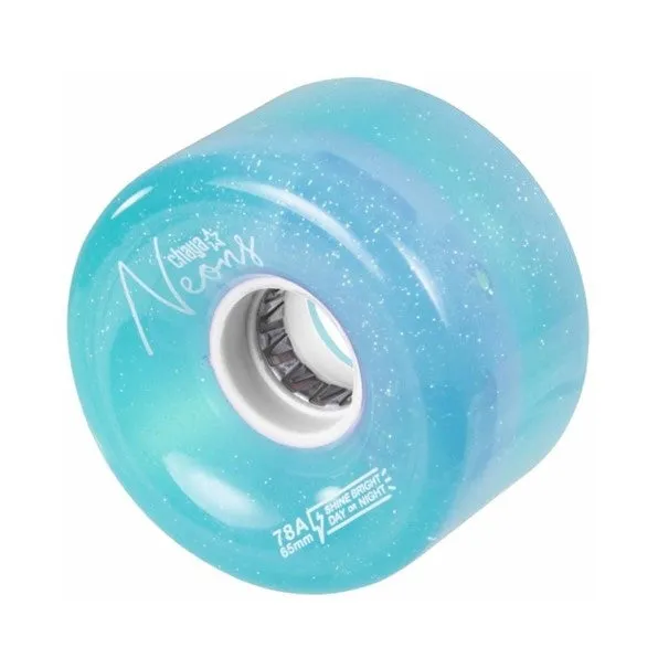 Chaya Light Up Neon Blue Wheels 78A - 4 pack