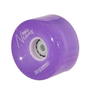 Chaya Light Up Neon Purple Wheels 78A - 4 pack