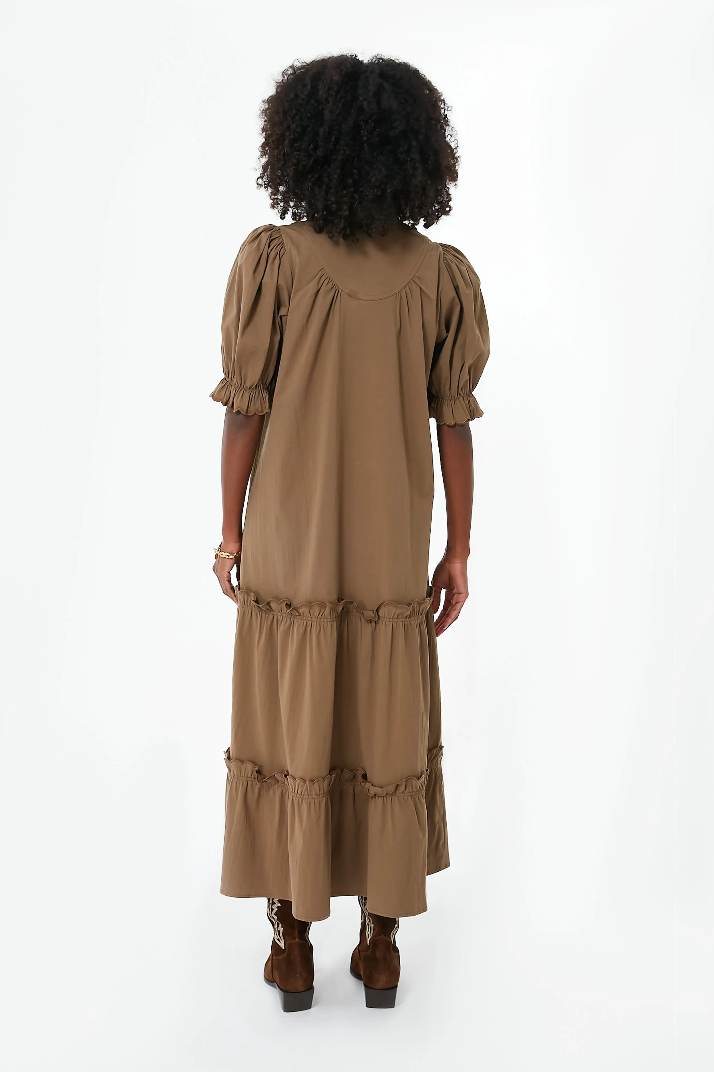 Chestnut Brown Selena Maxi Dress