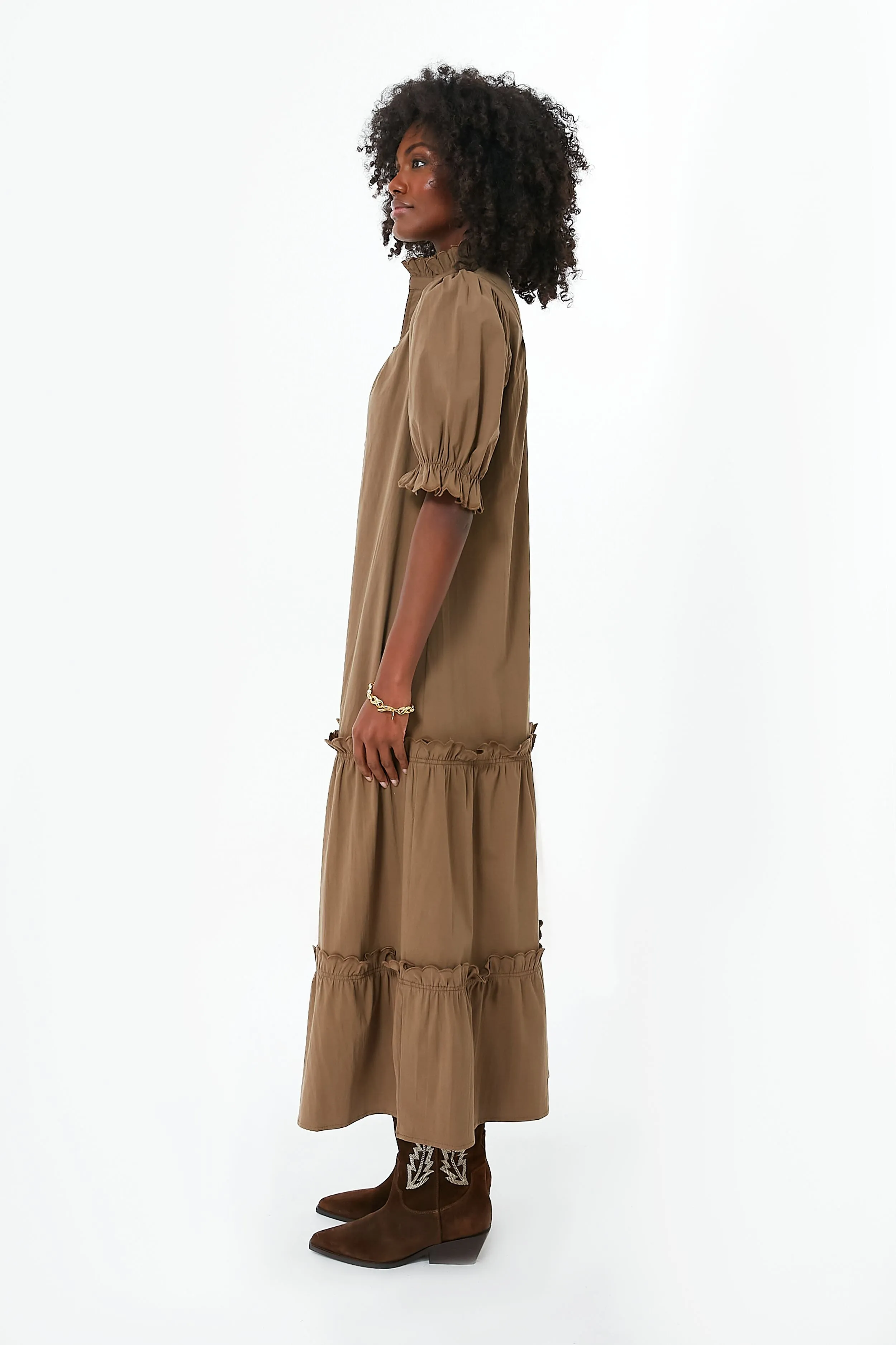 Chestnut Brown Selena Maxi Dress