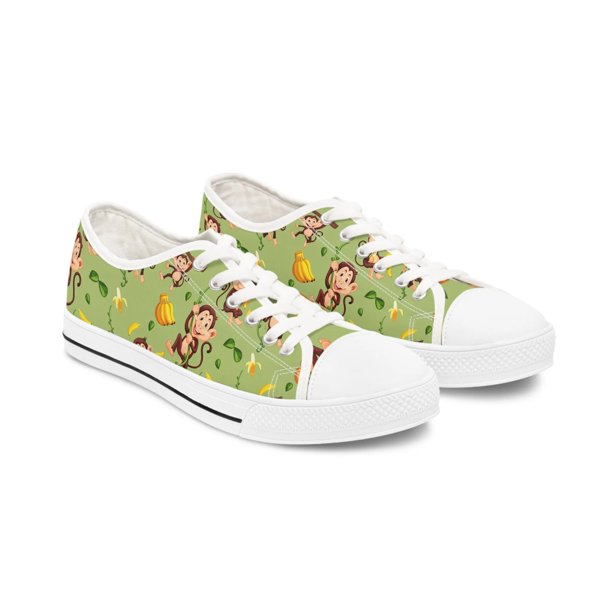 Chimpanzee Pattern Women's Low Top Sneakers