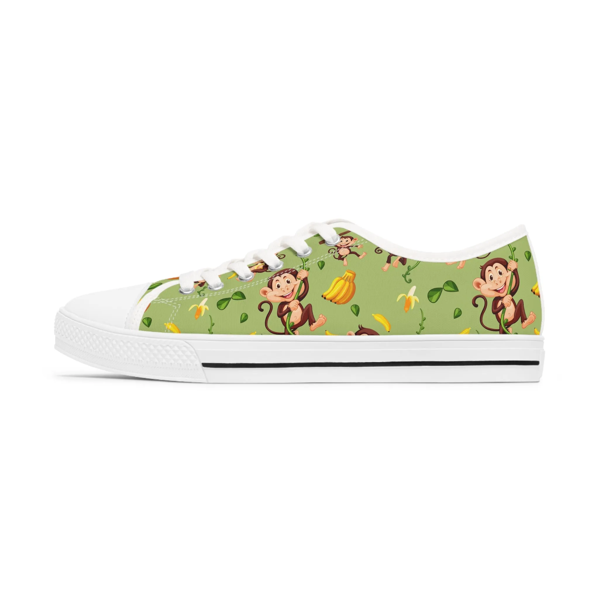 Chimpanzee Pattern Women's Low Top Sneakers