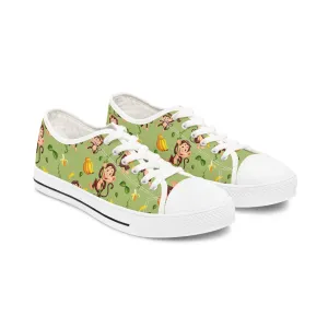 Chimpanzee Pattern Women's Low Top Sneakers