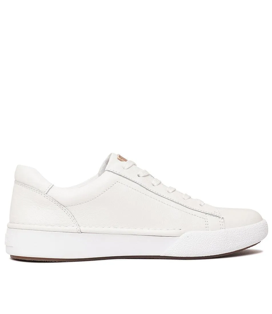 Claire 01 White Leather Sneakers