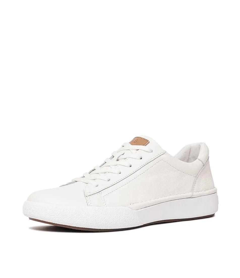 Claire 01 White Leather Sneakers