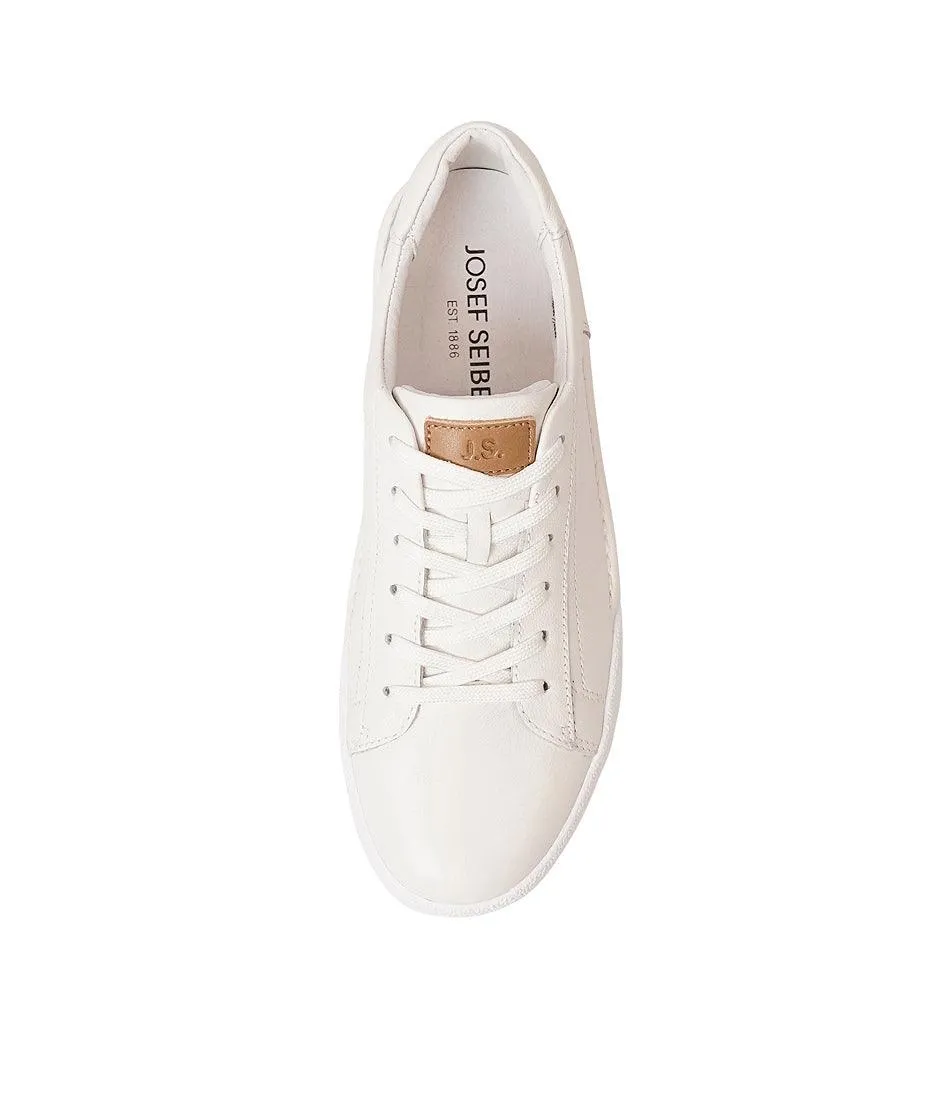 Claire 01 White Leather Sneakers