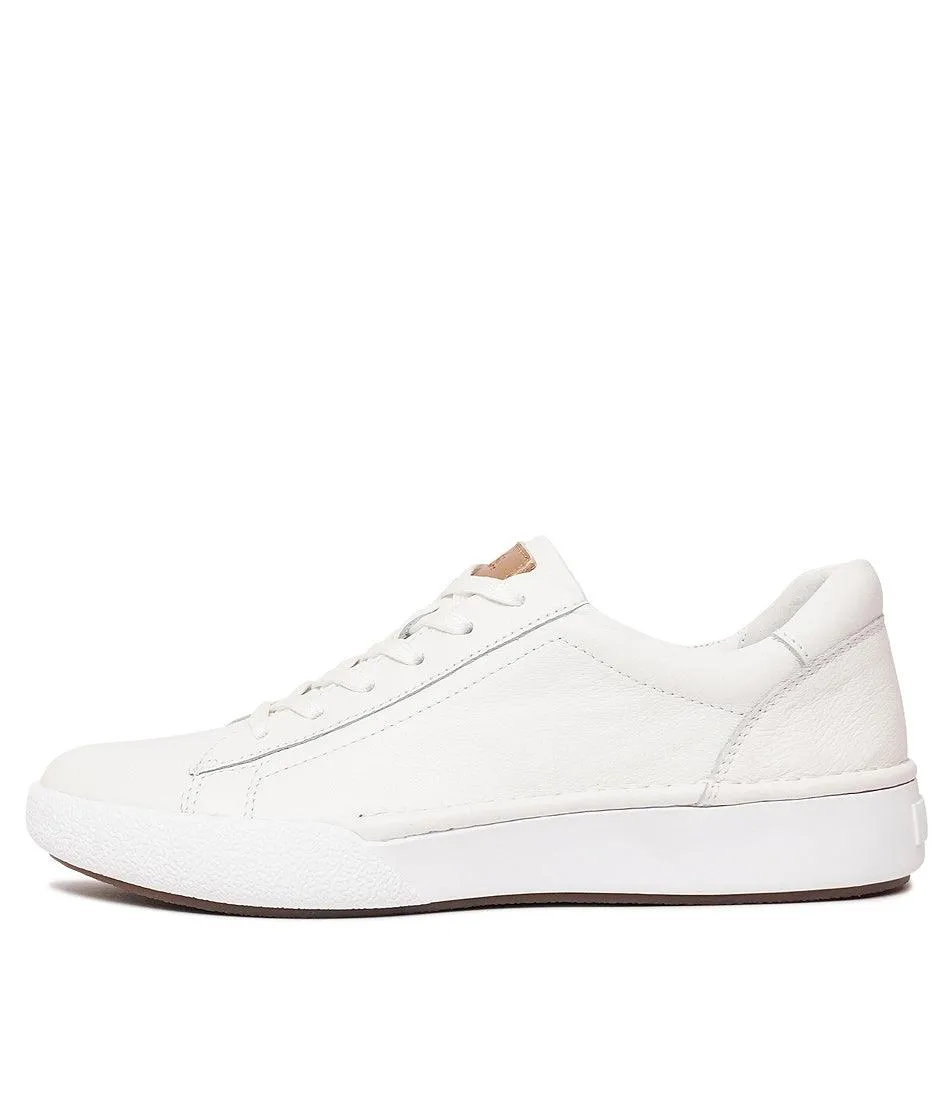 Claire 01 White Leather Sneakers