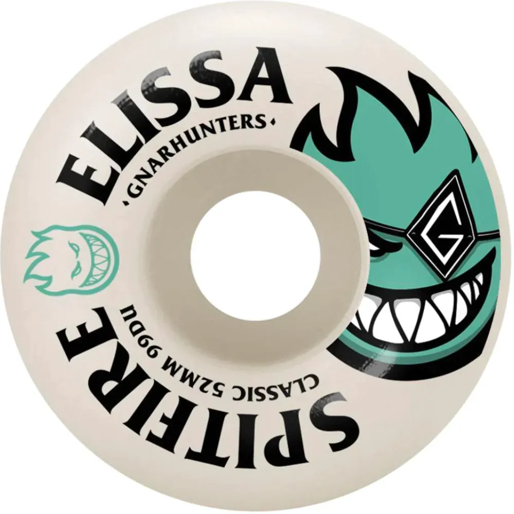 Classic Du Elissa Gnarhunters 52mm 99a White Skateboard Wheels