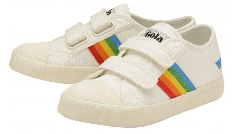 Coaster Rainbow Velcro Trainer (Off White   Multi)